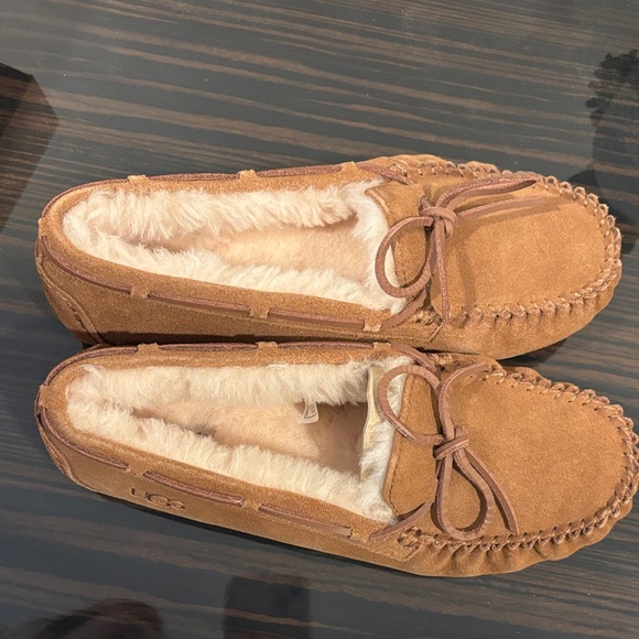 Brown Suede Moccasin Slippers - Picture 4 of 8